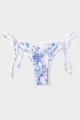 Lanai Bottom - White Blue Floral