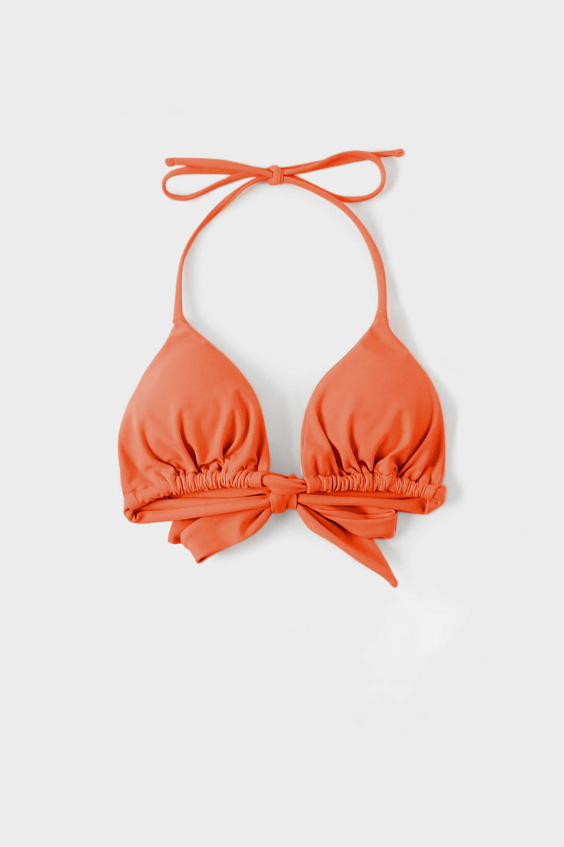 Orange & Black Tabbed Brazilian One-Piece Swimsuit With Belly Cutout  Wild-Orange Ivy Strap - Brand Rio de Sol